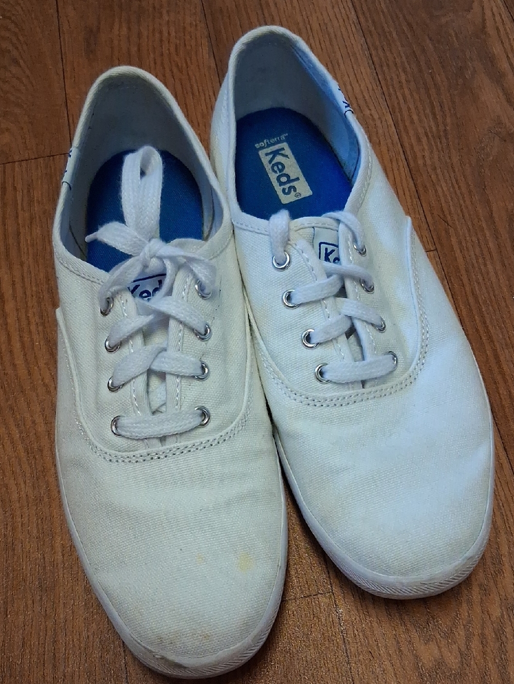 Keds White Canvas Low-Top Sneakers